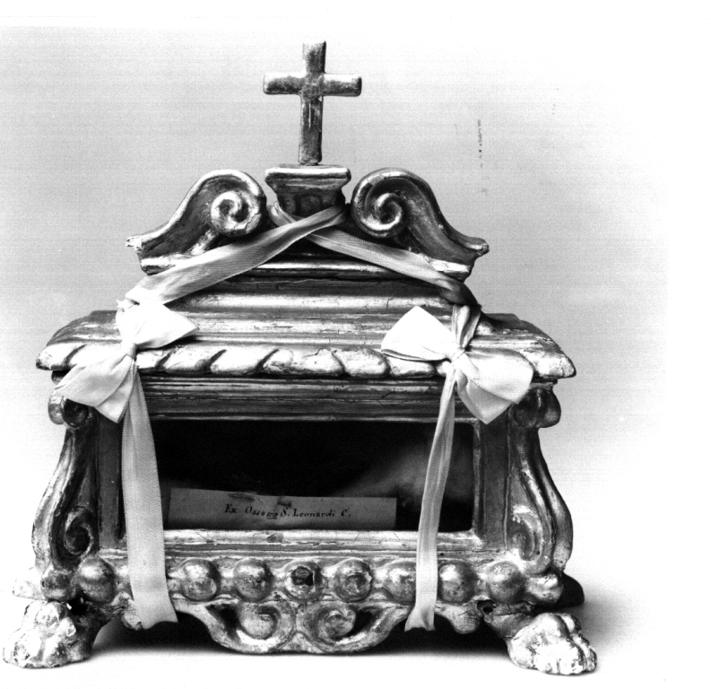 reliquiario a teca - a cassetta - ambito laziale (sec. XVIII)