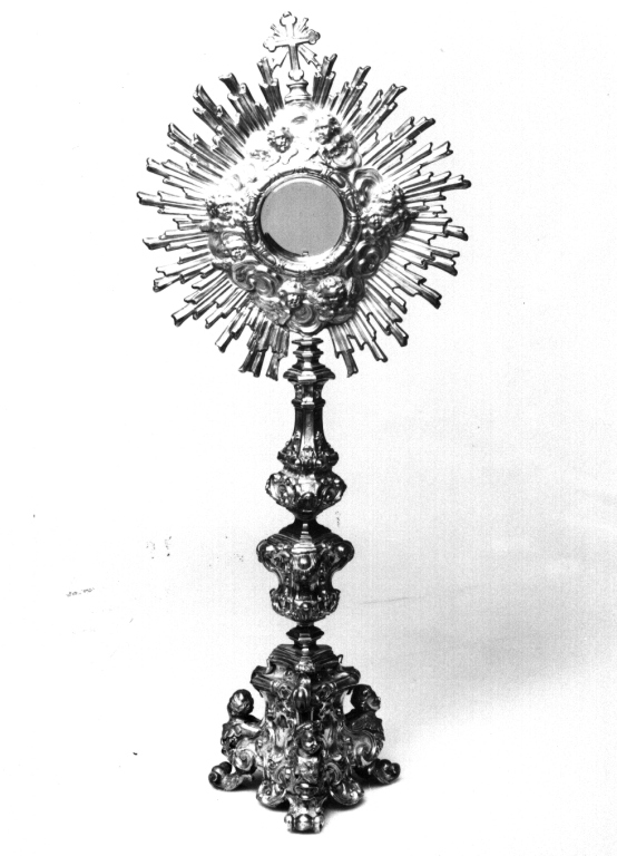 ostensorio - a raggiera - ambito laziale (sec. XVIII)