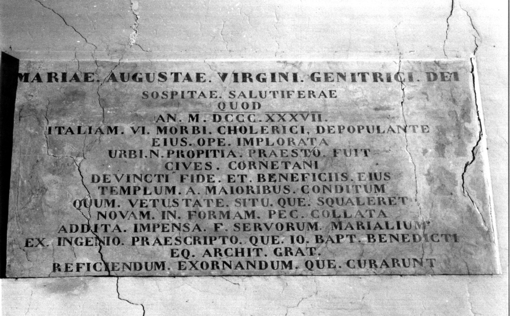 lapide commemorativa - ambito viterbese (sec. XIX)