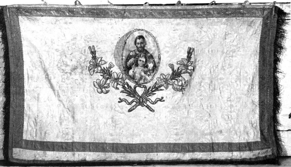San Giuseppe e Gesù Bambino (stendardo processionale, coppia) - ambito viterbese (fine sec. XIX)