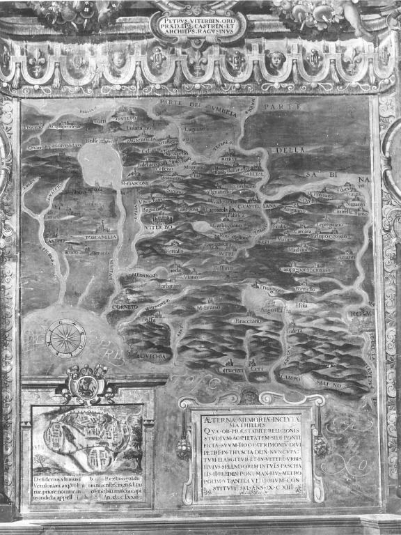 Le terre della Tuscia romana (dipinto) di Croce Baldassarre (sec. XVI)