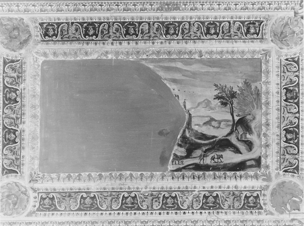 paesaggio (dipinto) di Ligustri Tarquinio (sec. XVI)