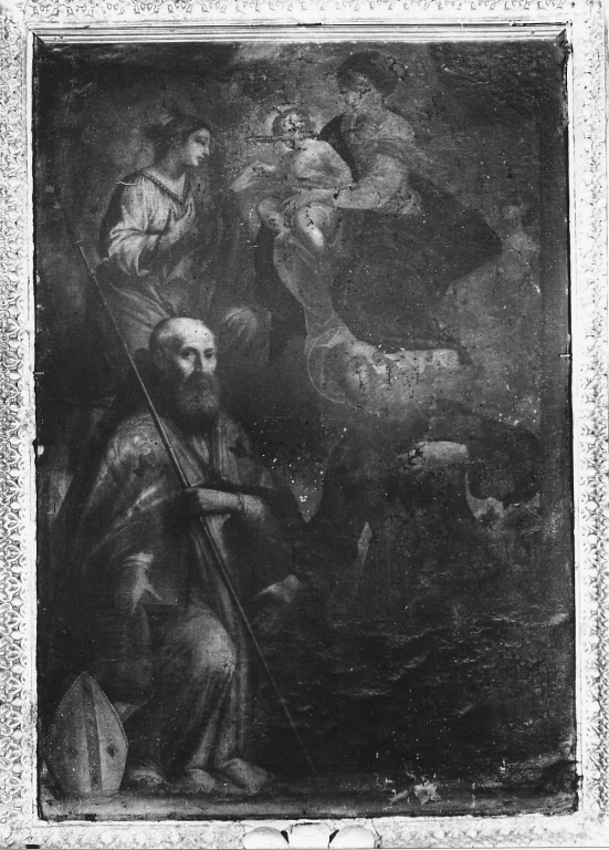 matrimonio mistico di Santa Caterina (dipinto) - ambito laziale (sec. XVIII)