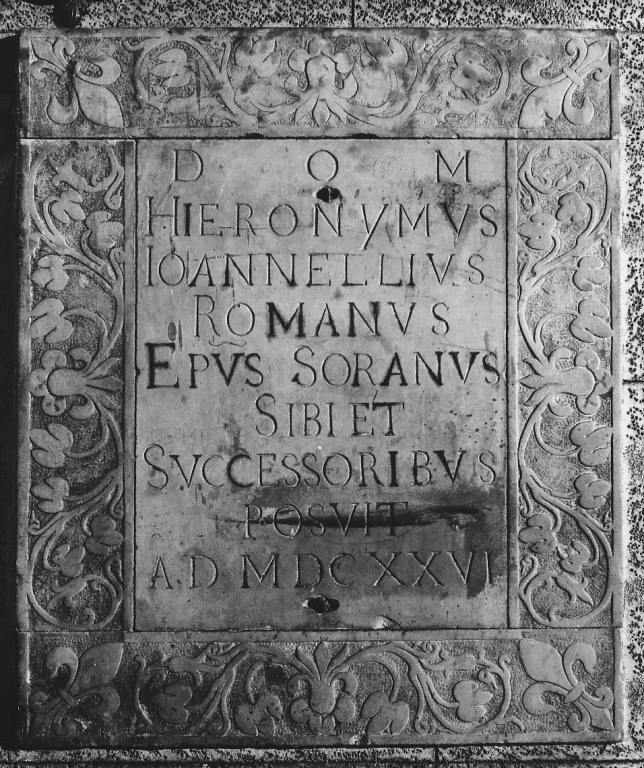 lapide commemorativa - ambito laziale (sec. XVIII)