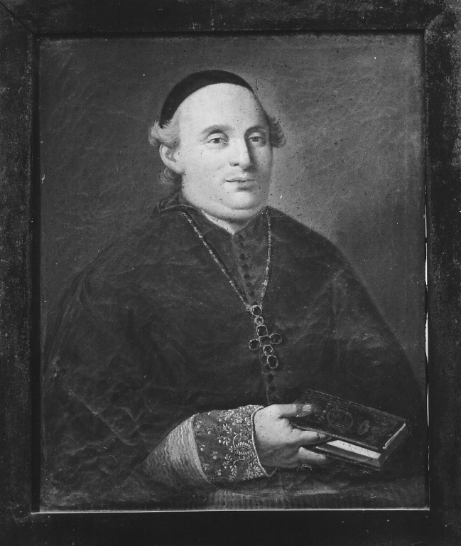 ritratto di vescovo (dipinto) - ambito laziale (sec. XIX)