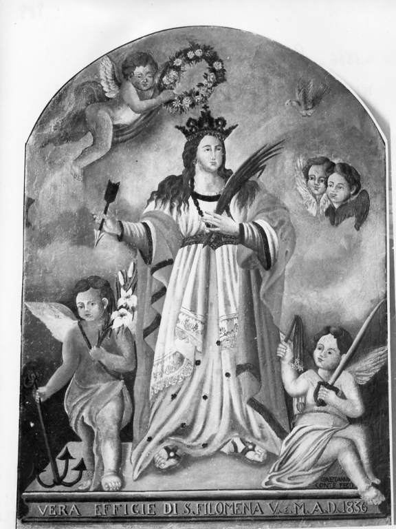 Santa Filomena Vergine e Martire (dipinto) - ambito Italia centro-meridionale (sec. XIX)