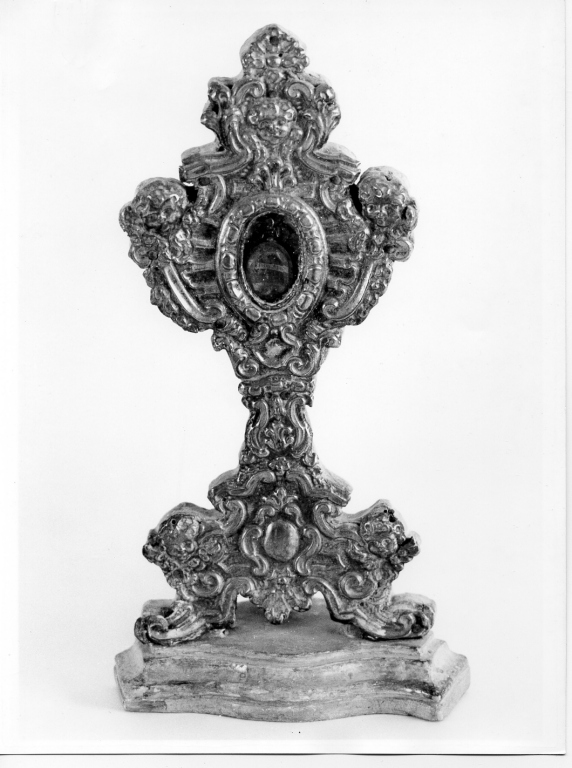 reliquiario - a ostensorio - ambito laziale (sec. XVIII)