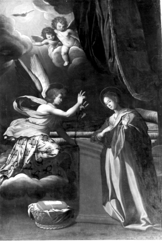 Annunciazione (dipinto) di Barbiani Bartolomeo (attribuito) (sec. XVII)