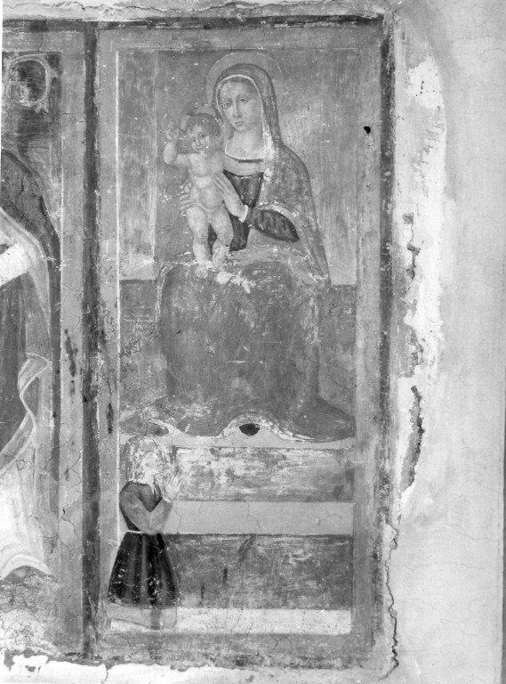 Madonna con Bambino in trono (dipinto) - ambito laziale (inizio sec. XV)