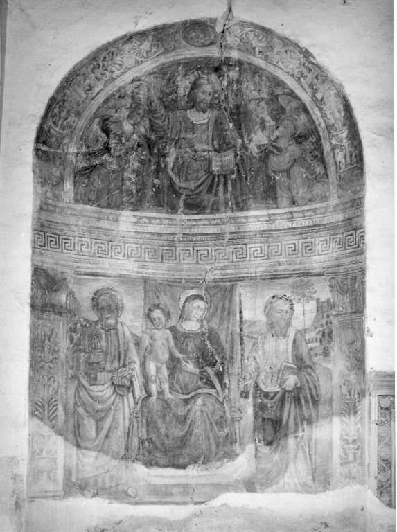 Madonna con Bambino e Santi (dipinto) - ambito umbro-laziale (sec. XVI)