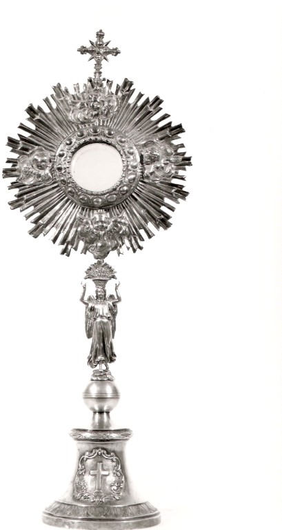ostensorio - a raggiera - ambito romano (seconda metà sec. XIX)
