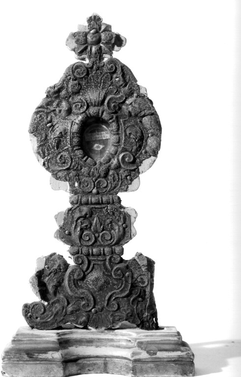 reliquiario - a ostensorio - ambito laziale (seconda metà sec. XIX)