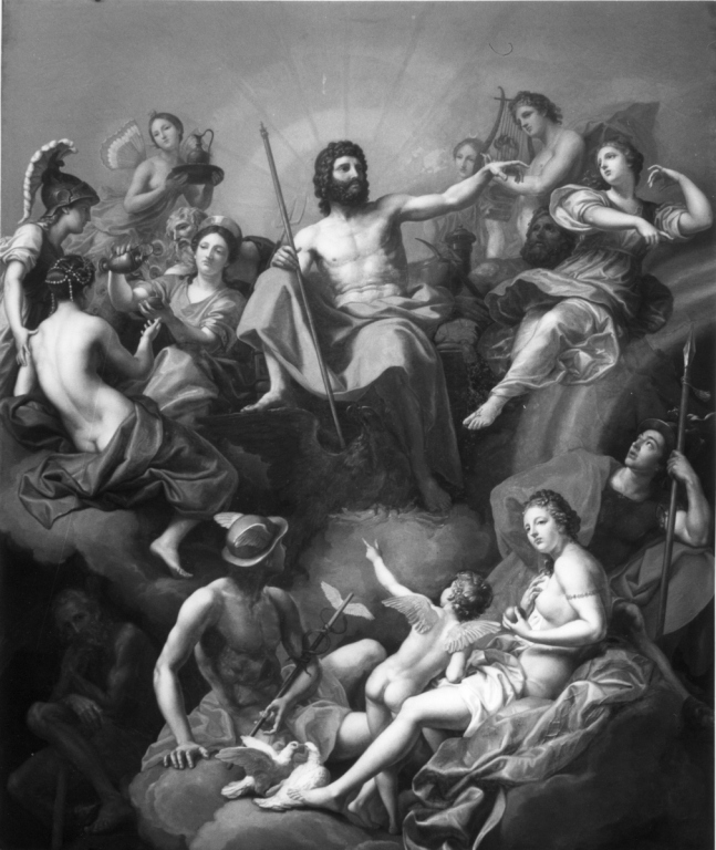 Il concilio degli Dei (dipinto) di Pecheux Laurent (sec. XVIII)