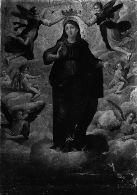 incoronazione di Maria Vergine (dipinto) - ambito Italia centrale (inizio sec. XVII)