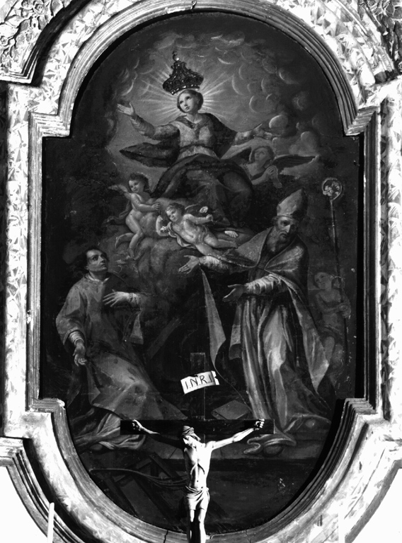 Madonna Assunta con angeli e i Santi Lorenzo e Sisto (pala d'altare) - ambito napoletano (sec. XVIII)