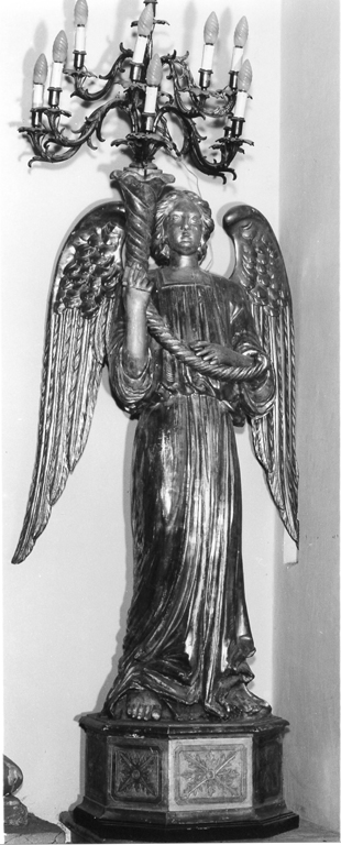 angelo reggicandelabro (candelabro - a statua, coppia) di Angillotti di Caserta (attribuito) (fine sec. XVIII)