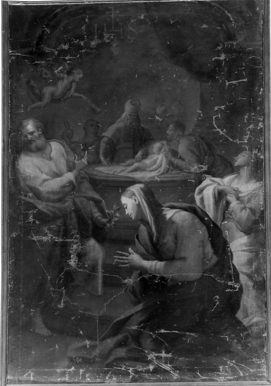 presentazione di Gesù al tempio (dipinto) - ambito romano (fine sec. XVII)