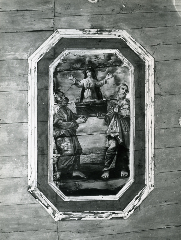 Santi con reliquiario della Vergine (dipinto, ciclo) - ambito laziale (sec. XVIII)