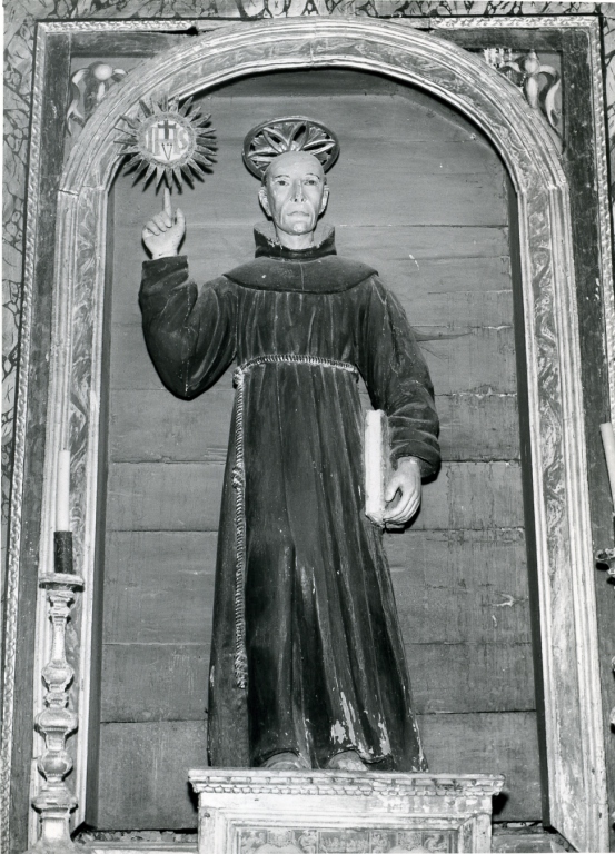 San Bernardino da Siena (statua) - ambito laziale (sec. XVII)