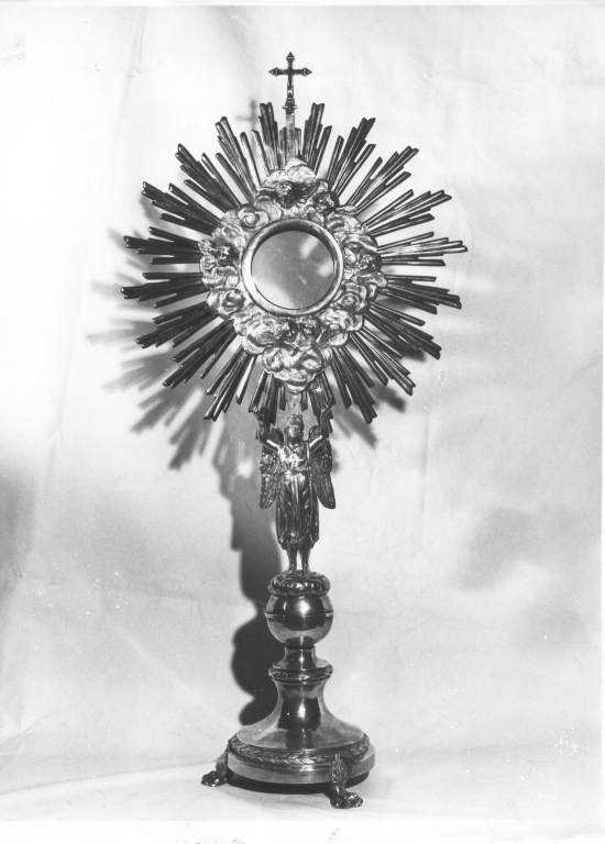 ostensorio - a raggiera - manifattura laziale (prima metà sec. XIX)