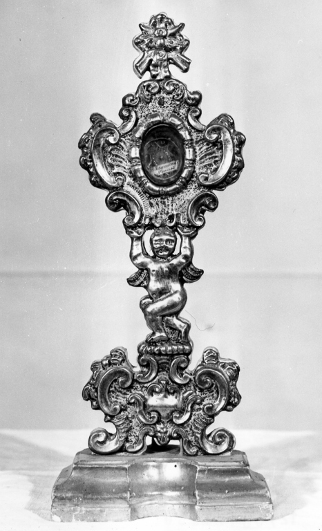 reliquiario - a ostensorio - ambito laziale (sec. XVIII)