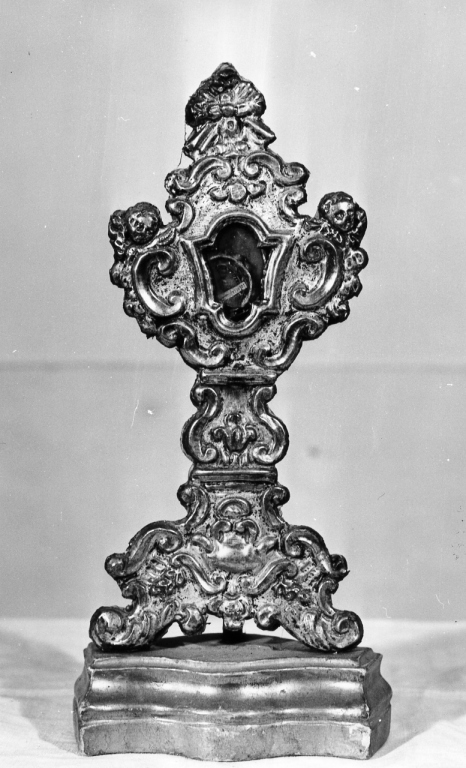 reliquiario - a ostensorio - ambito laziale (sec. XVIII)