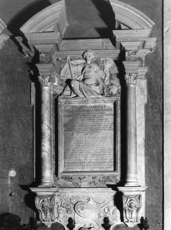 monumento funebre - ambito romano (ultimo quarto sec. XVI)