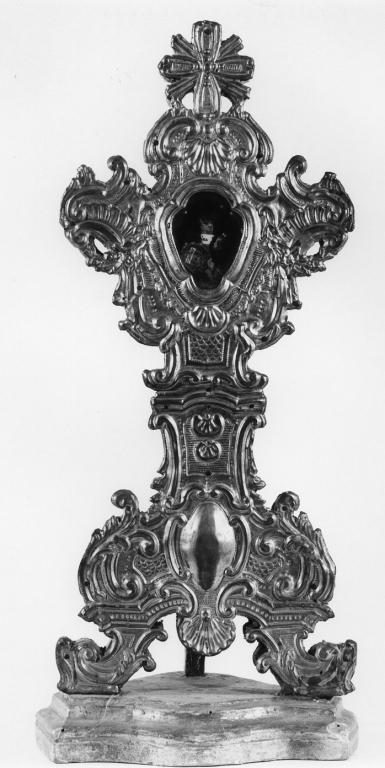 reliquiario - a ostensorio - ambito laziale (sec. XIX)