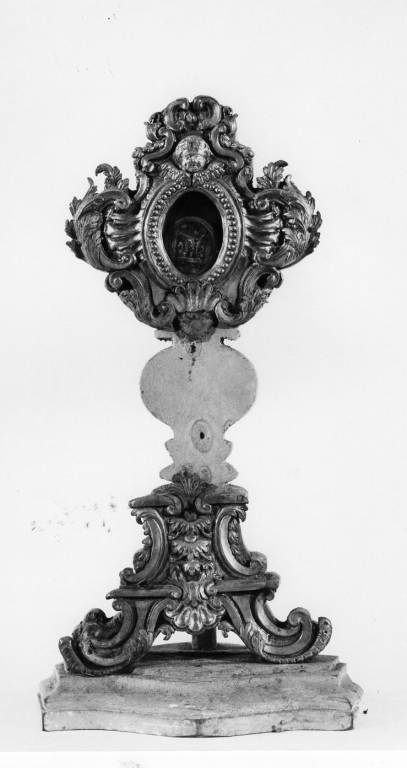 reliquiario - a ostensorio - ambito laziale (sec. XVIII)