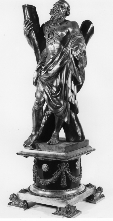 Sant'Andrea (reliquiario - a statuetta) di Righetti F (sec. XIX)