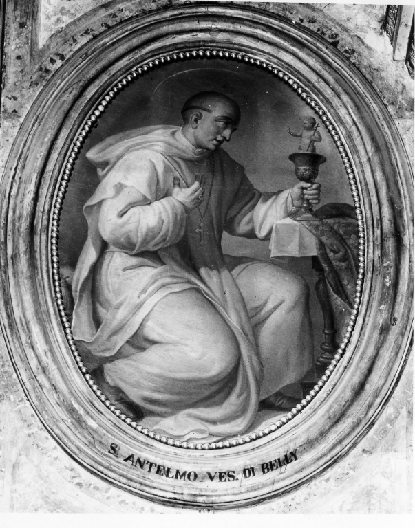 Sant'Antelmo vescovo di Belly (dipinto) di Balbi Filippo (sec. XIX)