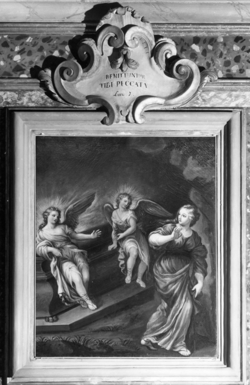 Santa Maria Maddalena scopre il sarcofago vuoto (dipinto) di Manco Giacomo (sec. XVIII)