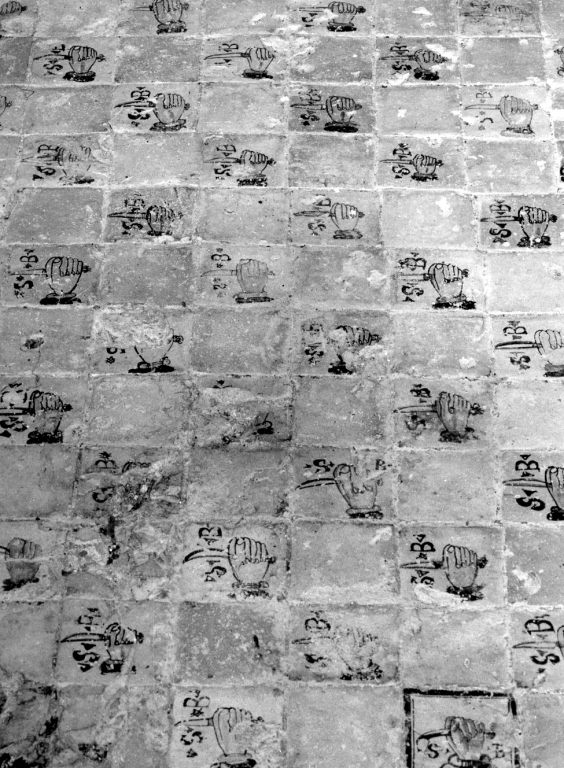 pavimento a mattonelle - ambito laziale (sec. XVI)