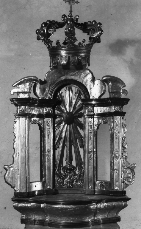 tronetto per esposizione eucaristica - ambito campano (fine/inizio secc. XVII/ XVIII)