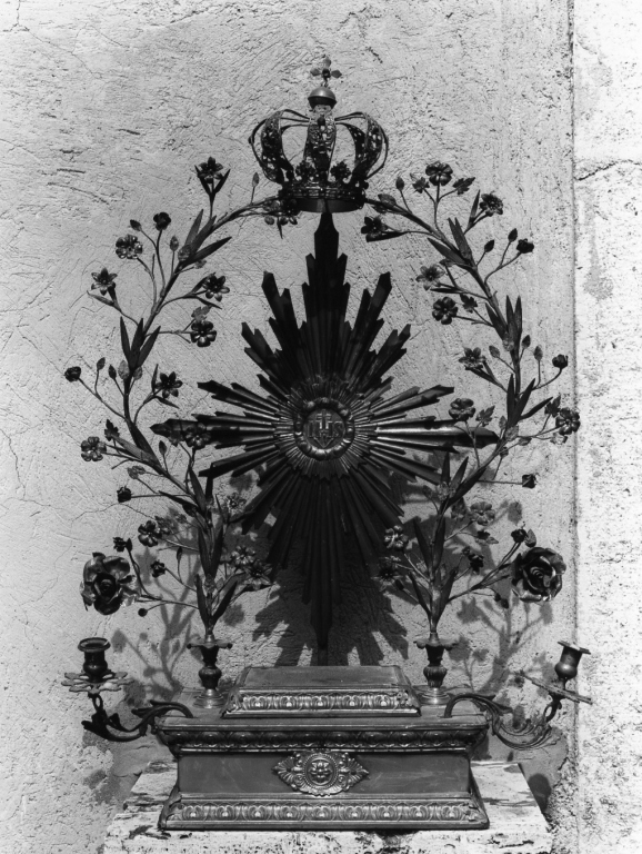 tronetto per esposizione eucaristica - ambito laziale (fine sec. XIX)