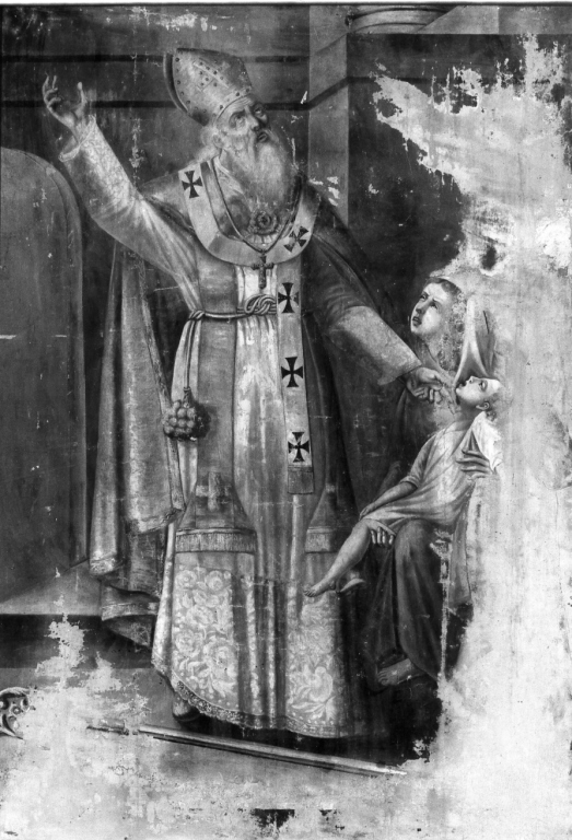 San Biagio guarisce un fanciullo (dipinto) di Tarallo Vincenzo (inizio sec. XX)