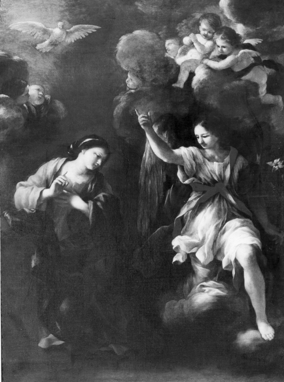 Annunciazione (dipinto) di Romanelli Giovanni Francesco (sec. XVII)