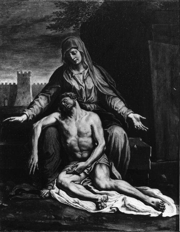 Pietà (dipinto) di Cozza Francesco (sec. XVII)