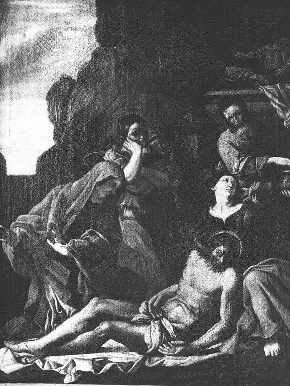 deposizione di Cristo dalla croce (dipinto) - ambito emiliano (fine/inizio secc. XVI/ XVII)