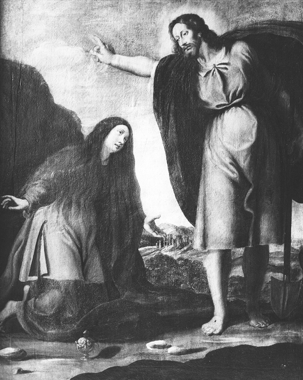 apparizione di Cristo risorto a Santa Maria Maddalena (dipinto) - ambito laziale (prima metà sec. XVII)