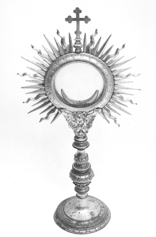 ostensorio - a raggiera - ambito laziale (sec. XVIII)