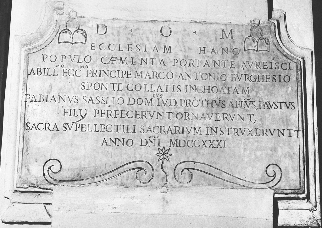 lapide - ambito laziale (sec. XVIII)