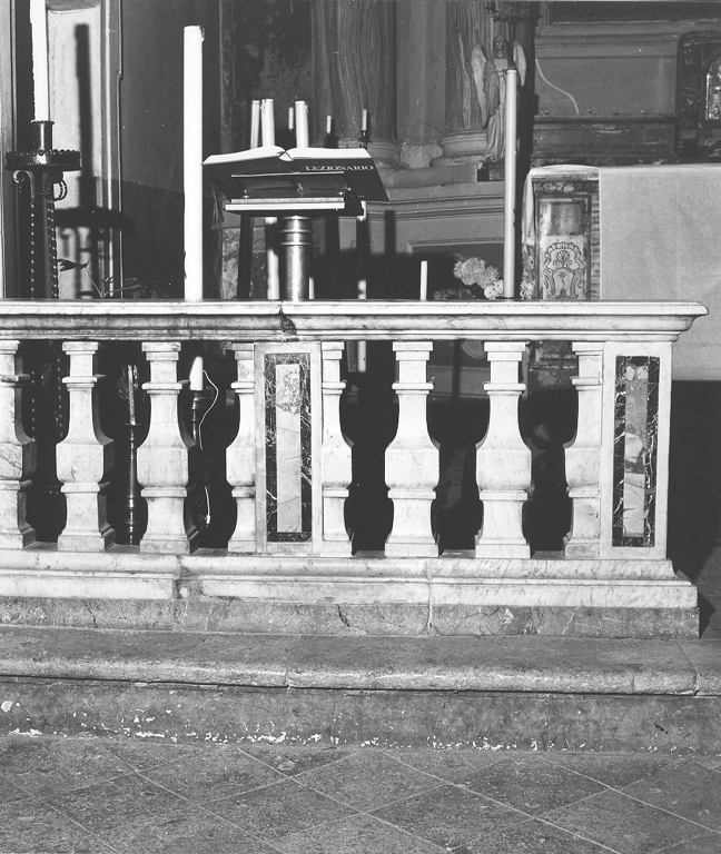 balaustrata di altare - ambito laziale (sec. XVIII)