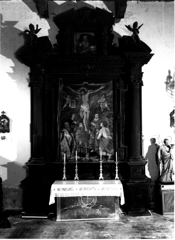 mostra architettonica d'altare, coppia - ambito laziale (sec. XVII)