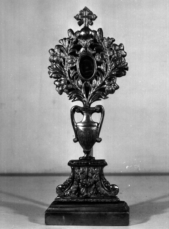 reliquiario - a ostensorio - ambito laziale (inizio sec. XIX)