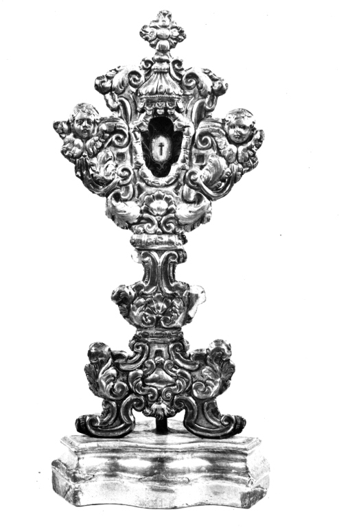 reliquiario - a ostensorio - ambito laziale (sec. XVIII)
