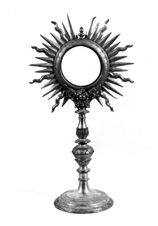 ostensorio - a raggiera - ambito laziale (inizio sec. XVIII)