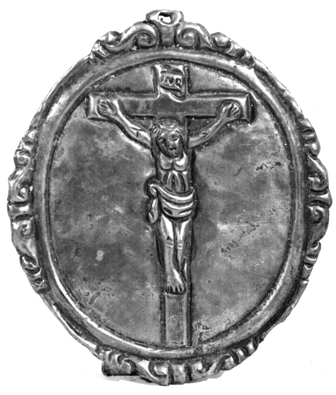 Cristo crocifisso (placca, coppia) - ambito laziale (secc. XVIII/ XIX)