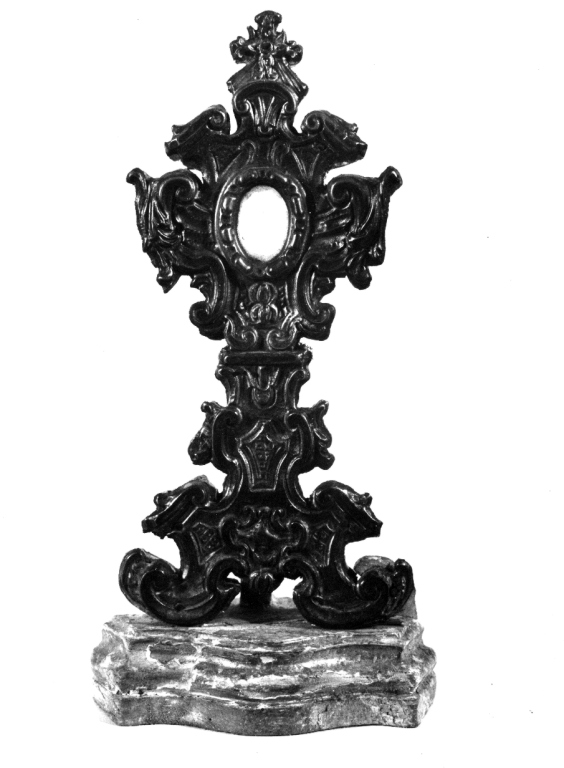 reliquiario - a ostensorio - ambito laziale (sec. XVIII)