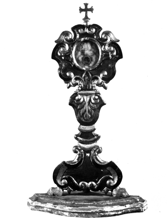 reliquiario - a ostensorio, coppia - ambito laziale (sec. XVIII)